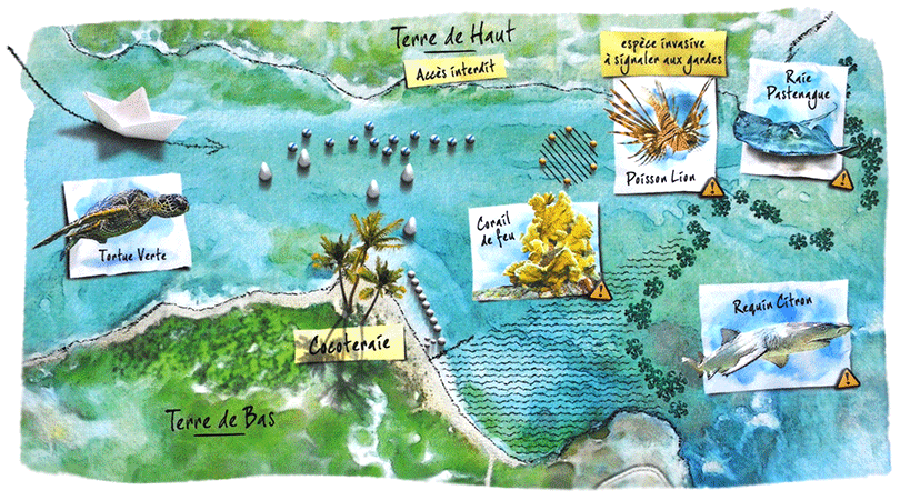 Carte lagon de Petite Terre